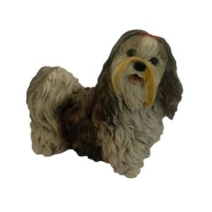 Vintage 1990 Italy Castagna Dog Figurine Shih Tzu Puppy Statue Decor House Wares